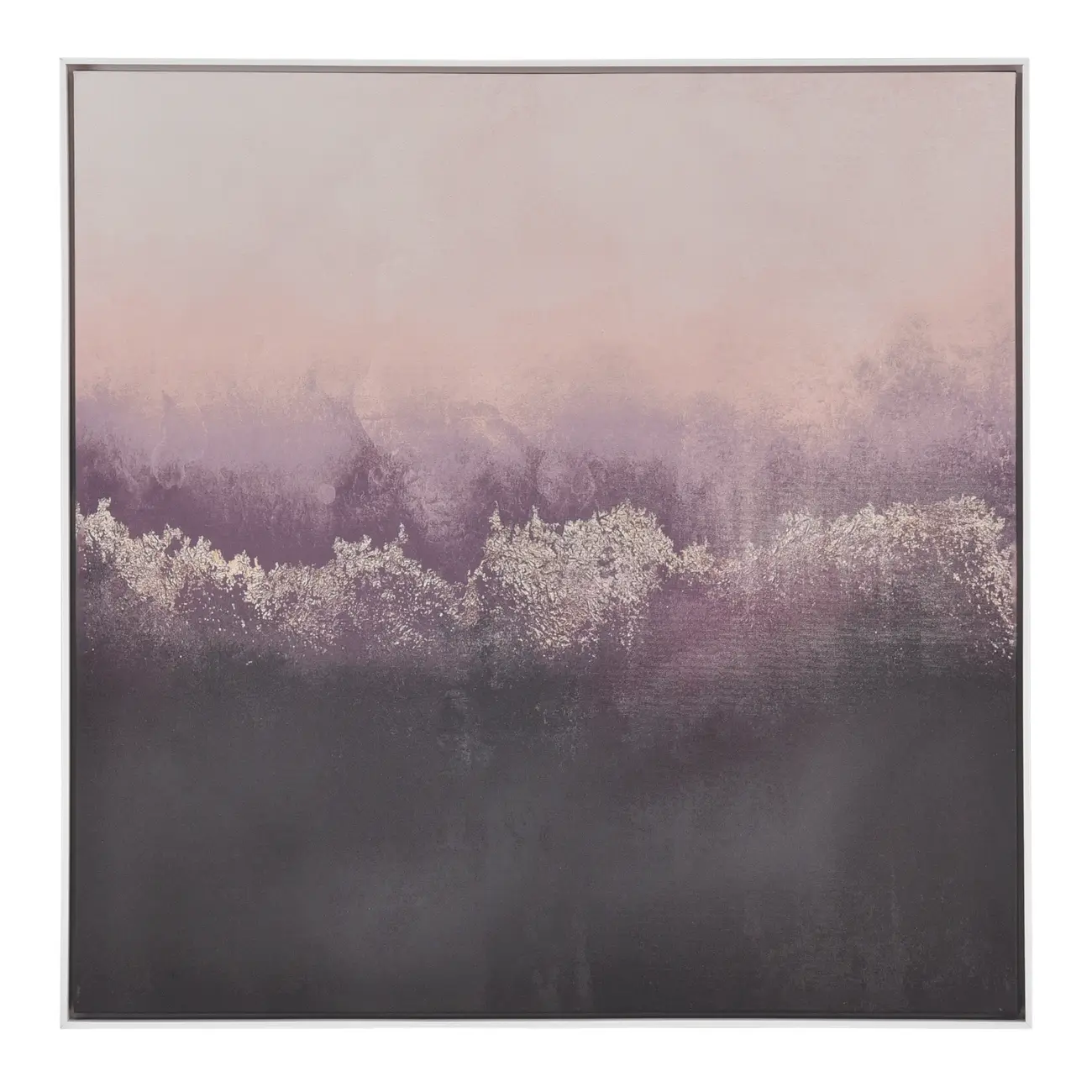 QUADRO 85 CM X 85 CM OLYMPE - BRANCO/AMEIXA SECA - Foto 1