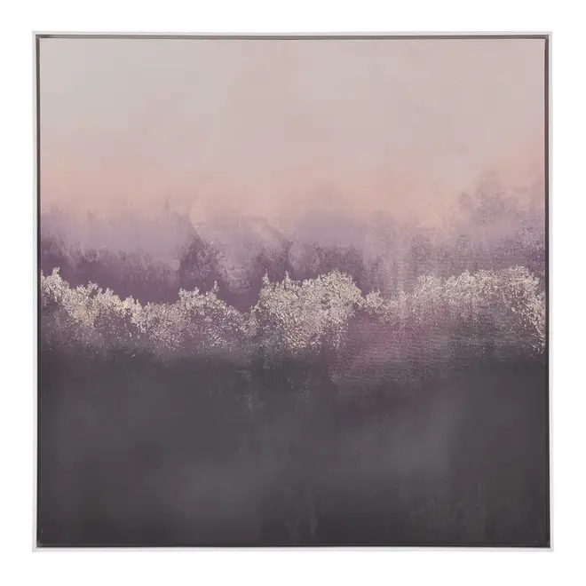 QUADRO 85 CM X 85 CM OLYMPE - BRANCO/AMEIXA SECA - Foto 1