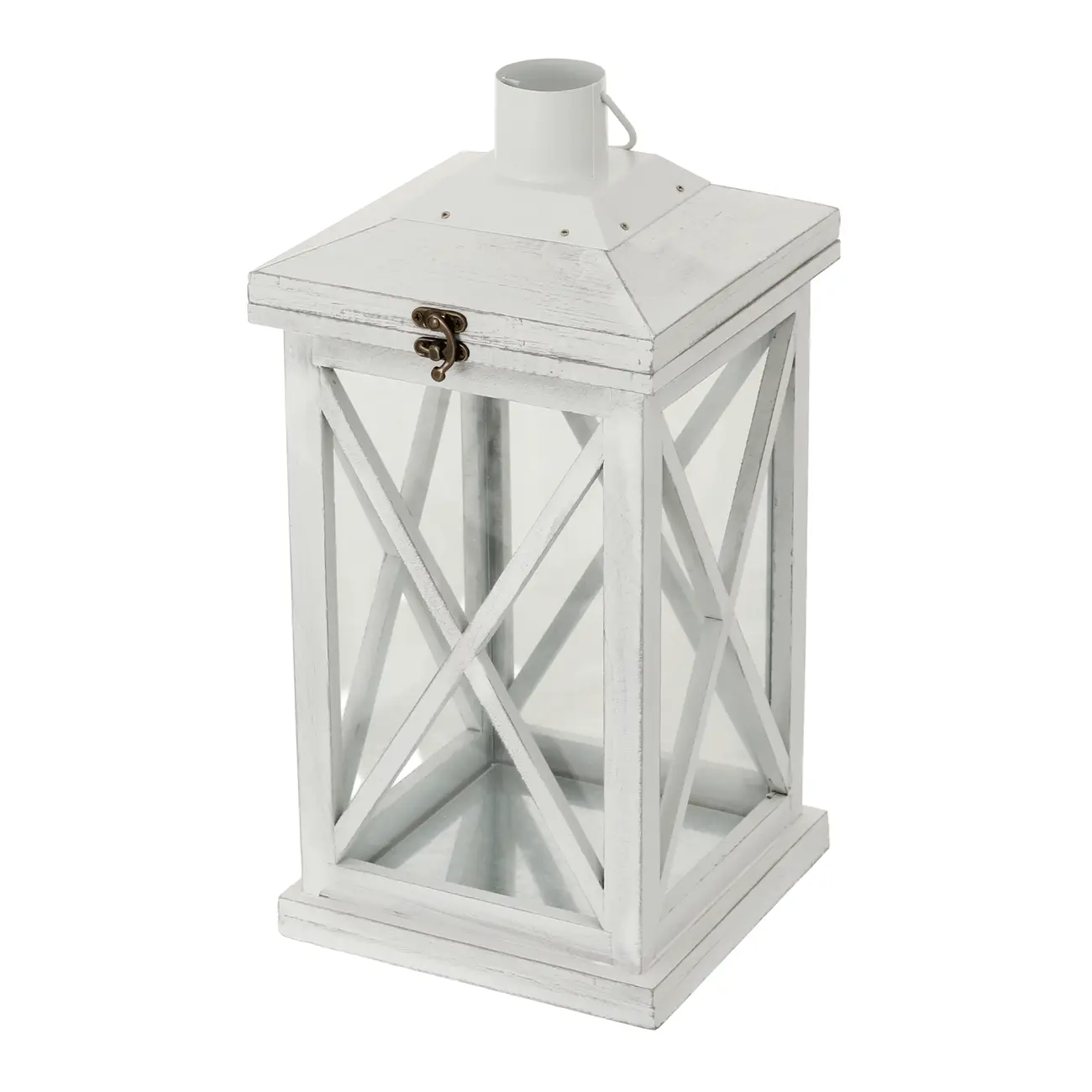 LANTERNA 40 CM LUEUR DE LUNE - BRANCO LAVADO - Foto 3