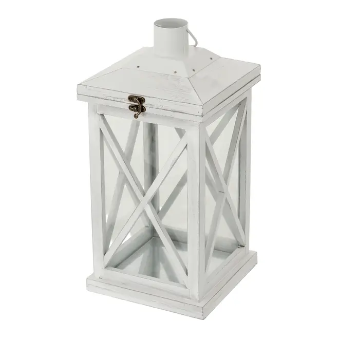LANTERNA 40 CM LUEUR DE LUNE - BRANCO LAVADO - Foto 3