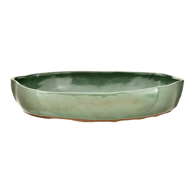TRAVESSA OVAL 33 CM X 23 CM FOLHA - VERDE - Foto 2