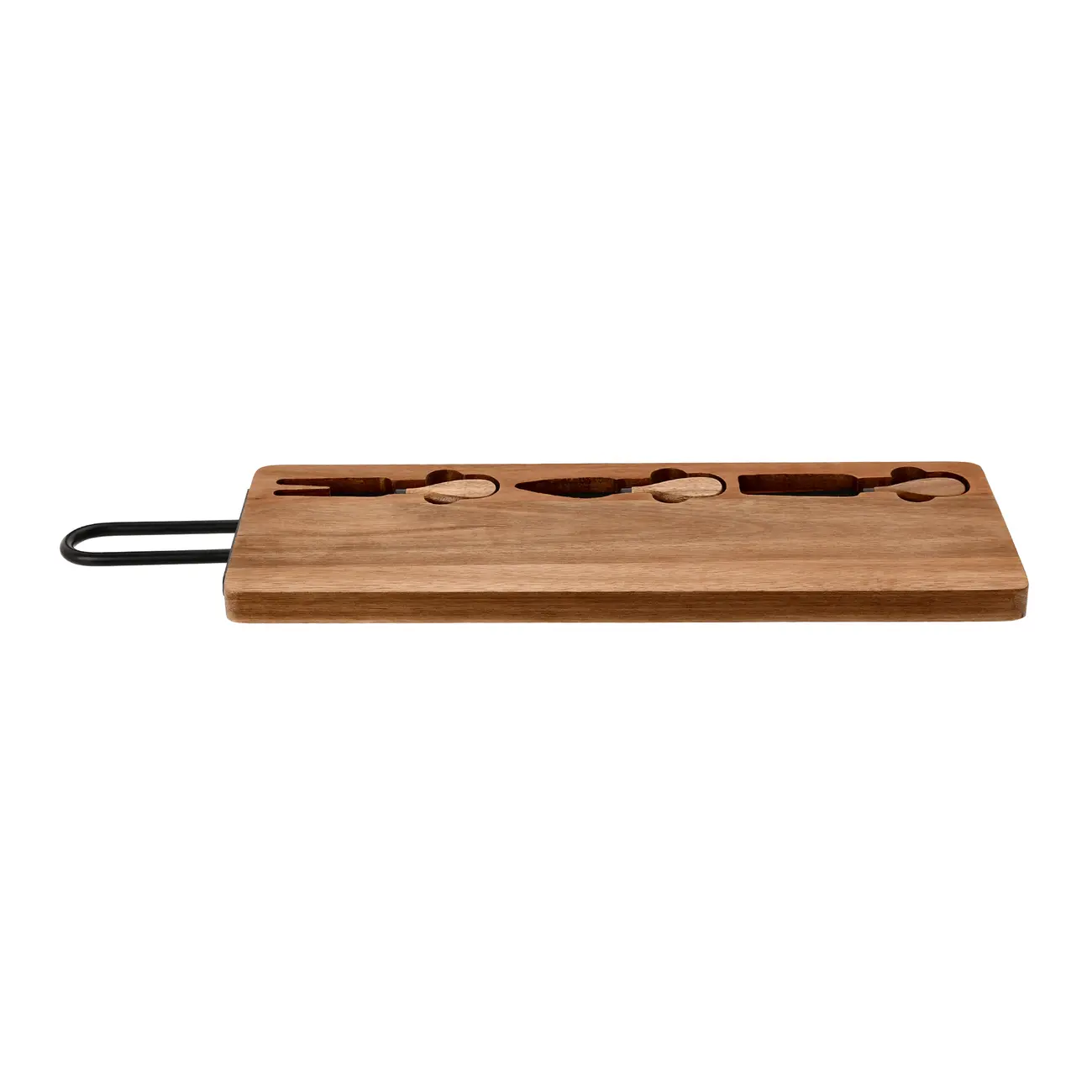 KIT UTENSÍLIOS PARA QUEIJO ACÁCIA FORJ - ACÁCIA/PRETO - Foto 7