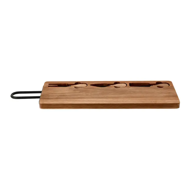 KIT UTENSÍLIOS PARA QUEIJO ACÁCIA FORJ - ACÁCIA/PRETO - Foto 7