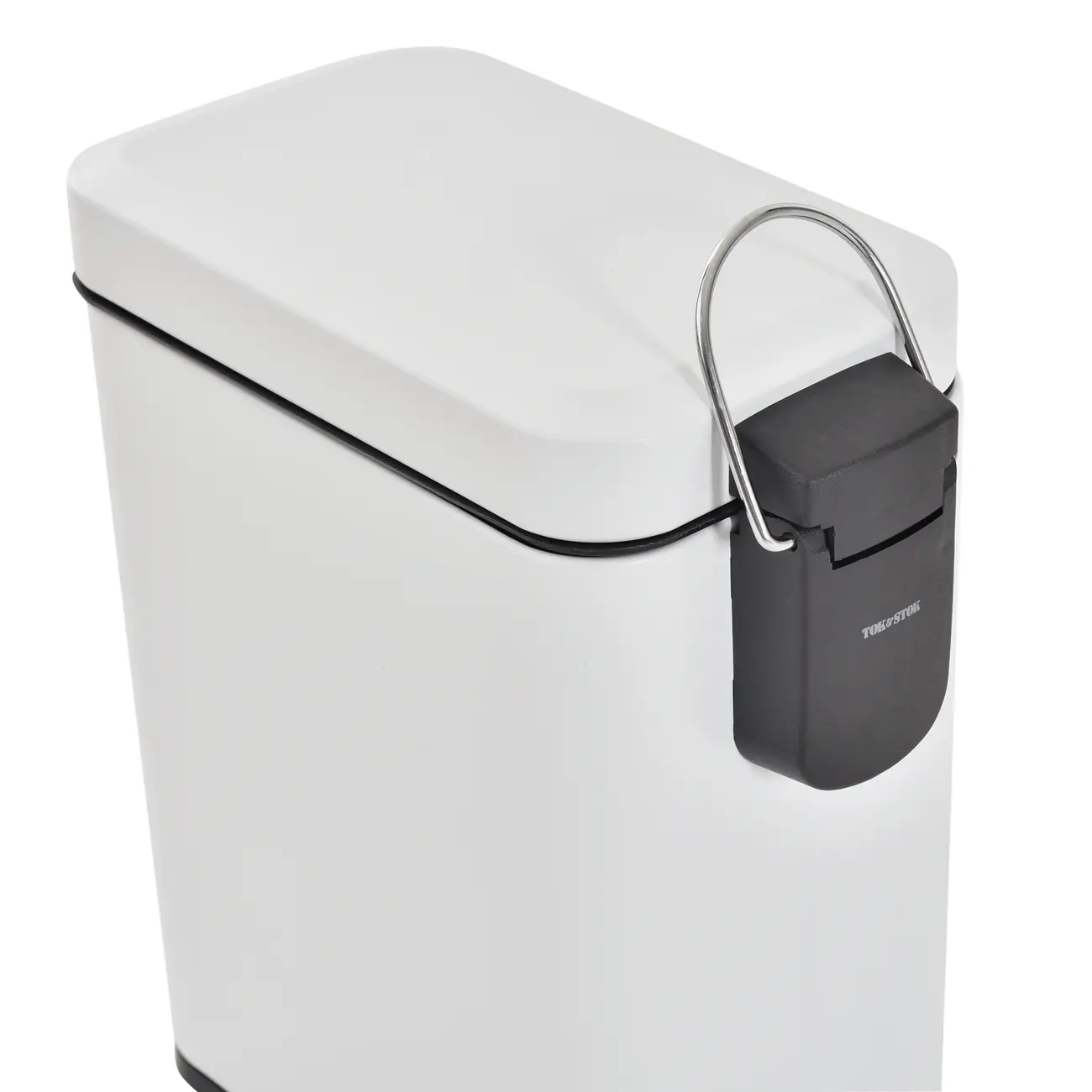 LIXEIRA COM PEDAL 5 L DURBAN - BRANCO/BRANCO - Foto 6