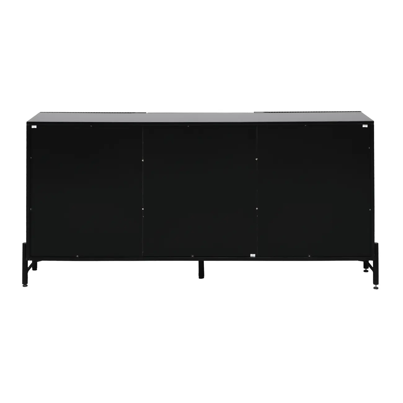BUFFET 3 PORTAS 1,65 M X 40 CM RIBS - PRETO/PRETO - Foto 9