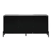 BUFFET 3 PORTAS 1,65 M X 40 CM RIBS - PRETO/PRETO - Foto 9