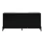 BUFFET 3 PORTAS 1,65 M X 40 CM RIBS - PRETO/PRETO - Foto 9
