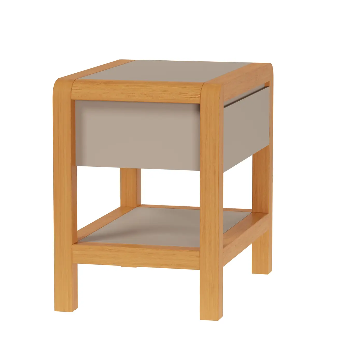 MESA DE CABECEIRA 1 GAVETA KANT - CAMELO/AMÊNDOA - Foto 12