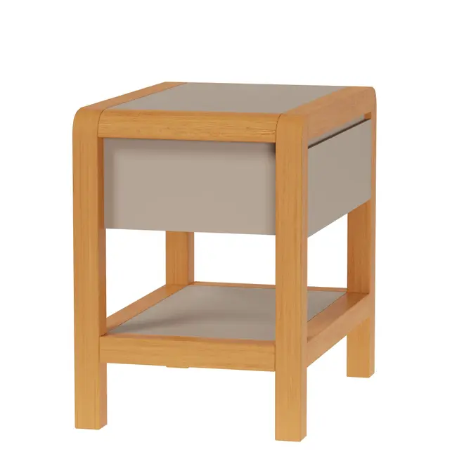 MESA DE CABECEIRA 1 GAVETA KANT - CAMELO/AMÊNDOA - Foto 12