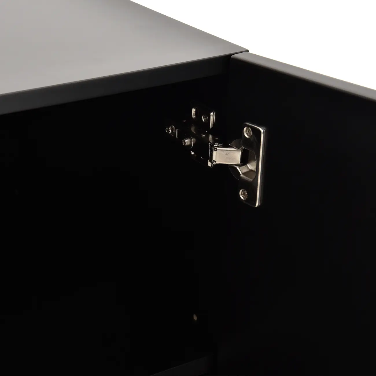BUFFET 2 PORTAS 80 CM X 40 CM POINT - PRETO/NOZES - Foto 10