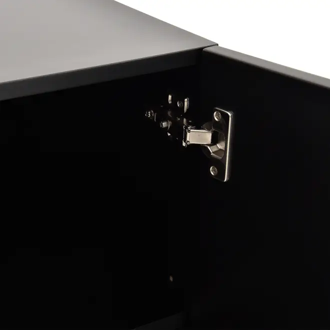 BUFFET 2 PORTAS 80 CM X 40 CM POINT - PRETO/NOZES - Foto 10
