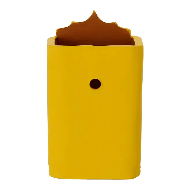VASO DECORATIVO DE PAREDE III BEBERIBE - AMARELO/BRANCO - Foto 5