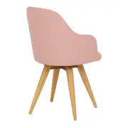 CADEIRA DE JANTAR GIRATÓRIA KLOE - TAUARI/QUARTZO ROSA - Foto 6