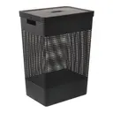 PRETO - CESTO PARA ROUPAS GRID