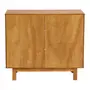 CÔMODA 4 GAVETAS/1 PORTA DE CORRER COM PALHINHA 90 CM X 40 CM PALHANDI - AMÊNDOA/NATURAL - Foto 7