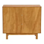 CÔMODA 4 GAVETAS/1 PORTA DE CORRER COM PALHINHA 90 CM X 40 CM PALHANDI - AMÊNDOA/NATURAL - Foto 7