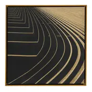 QUADRO 50 CM X 50 CM ORBIT GOLDEN - DOURADO/PRETO - Foto 1