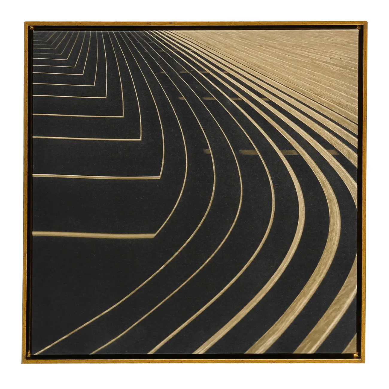 QUADRO 50 CM X 50 CM ORBIT GOLDEN - DOURADO/PRETO - Foto 1
