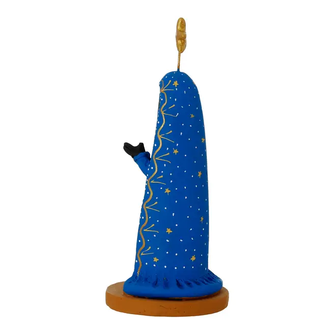 ADORNO MESA 16 CM NOSSA SENHORA - AZUL/PRETO - Foto 3