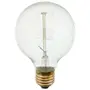 LÂMPADA FILAMENTO DE CARBONO DIMERIZÁVEL G80 40W E27 127V LUZ AMARELA TASCHIBRA - INCOLOR - Foto 1