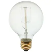 LÂMPADA FILAMENTO DE CARBONO DIMERIZÁVEL G80 40W E27 127V LUZ AMARELA TASCHIBRA - INCOLOR - Foto 1