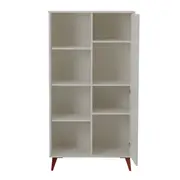 ARMÁRIO PARA ESCRITÓRIO ALTO 1 PORTA LIN - BRANCO/NOZES - Foto 3