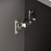 ARMÁRIO PARA ESCRITÓRIO BAIXO 2 PORTAS SLEEK - GRAFITE/PRETO - Foto 8