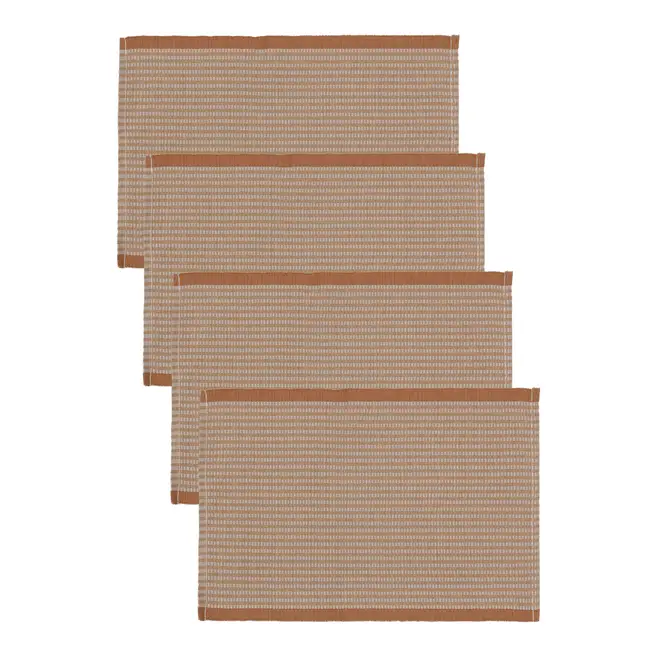 LUGAR AMERICANO 48 CM X 33 CM CONJUNTO COM 4 PEÇAS FURNAS - CASCA DE URUCUM/LATTE - Foto 2