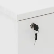 ARMÁRIO PARA ESCRITÓRIO BAIXO 1 PORTA DESLIZANTE ALETA - BRANCO - Foto 7
