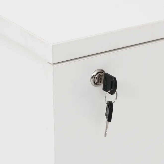 ARMÁRIO PARA ESCRITÓRIO BAIXO 1 PORTA DESLIZANTE ALETA - BRANCO - Foto 7