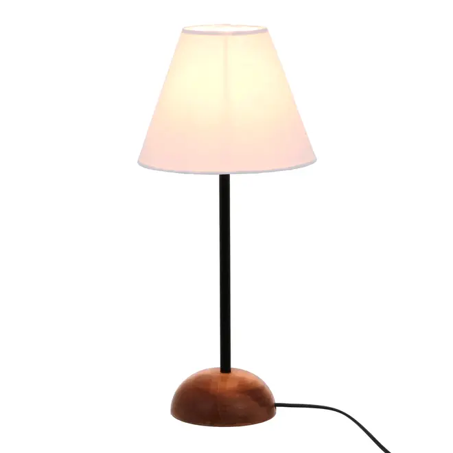 LUMINÁRIA DE MESA PILAR C/CUP M - NOZES/BRANCO - Foto 1