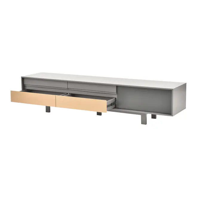 RACK 4 GAVETAS/1 PORTA 2,10 M X 46 CM LITHO - ESTANHO/KONKRET - Foto 9