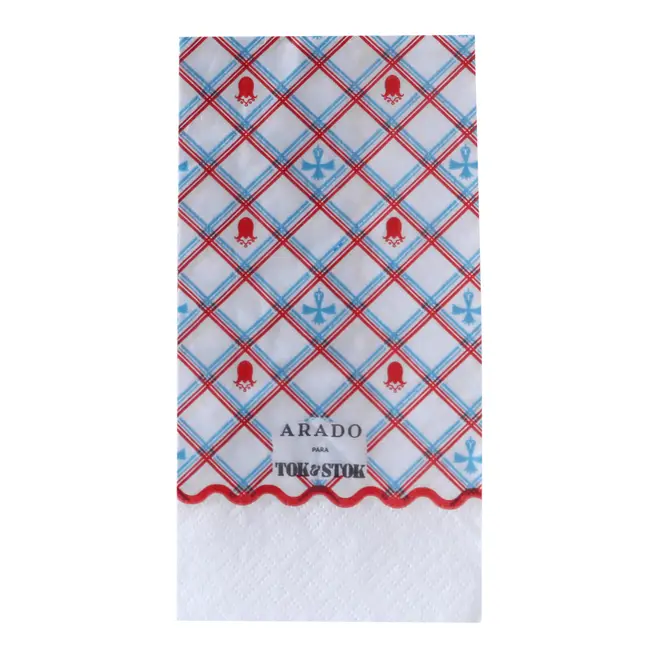 GUARDANAPO 39 CM X 39 CM PACOTE COM 20 PEÇAS MEMÓRIA INTERIOR - AZUL HISTÓRICO/MULTICOR - Foto 4
