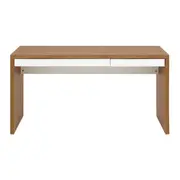MESA COM 2 GAVETAS 1,50 M X 80 CM BOSS - OAK TAMMI/BRANCO - Foto 1