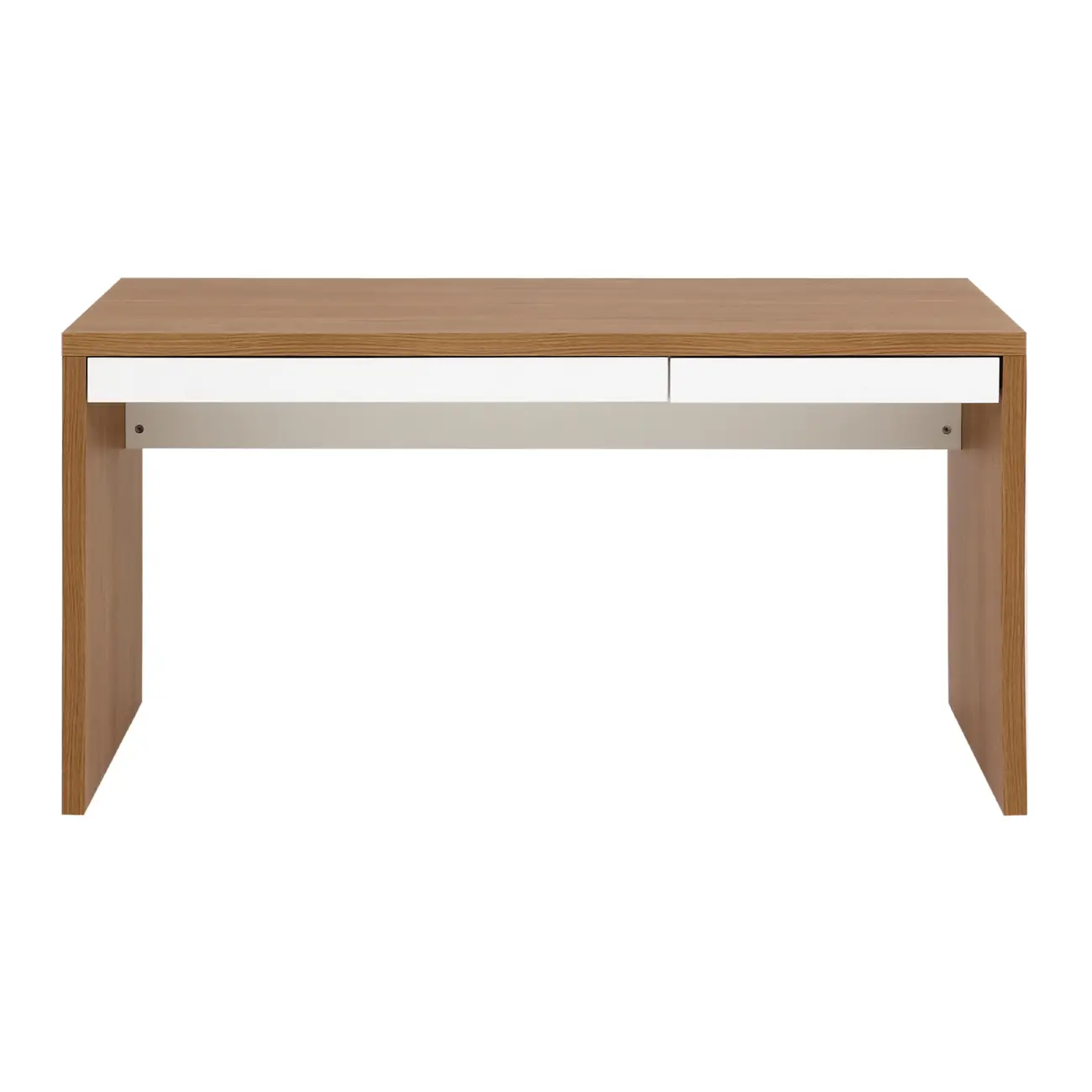 MESA COM 2 GAVETAS 1,50 M X 80 CM BOSS - OAK TAMMI/BRANCO - Foto 1