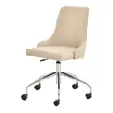 BEGE/CROMADO - CADEIRA HOME OFFICE DANDY