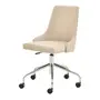 BEGE/CROMADO - CADEIRA HOME OFFICE DANDY