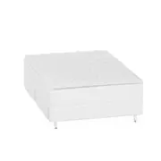 CAMA BOX DE CASAL C/GAVETA MIDDY - BRANCO/BRANCO - Foto 4