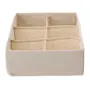 CESTO ORGANIZADOR DOBRÁVEL COM 6 DIVISÓRIAS QUADRADAS COTTON LINNEN - NATURAL - Foto 3