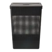 CESTO PARA ROUPAS GRID - PRETO - Foto 2