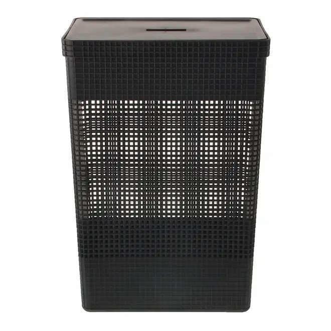 CESTO PARA ROUPAS GRID - PRETO - Foto 2