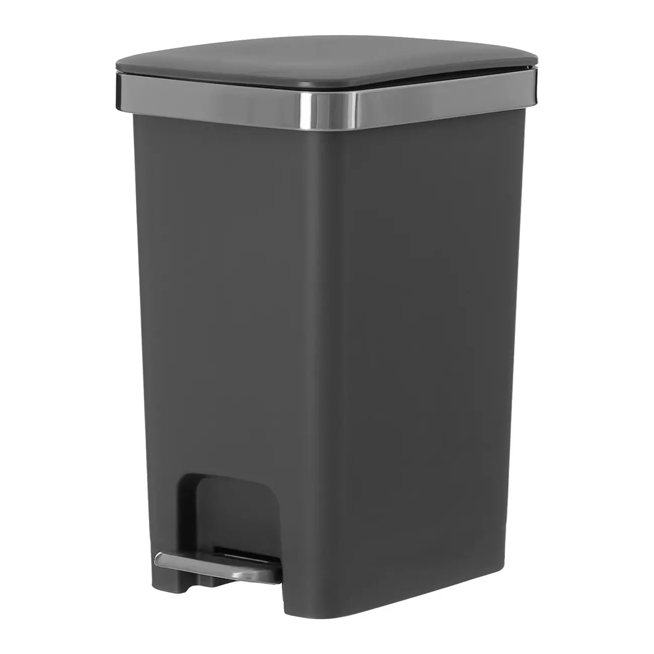 LIXEIRA COM PEDAL 15 L DAY USE - KONKRET/INOX - Foto 1
