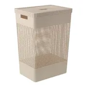 CESTO PARA ROUPAS GRID - OFF WHITE - Foto 1