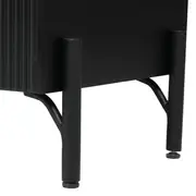 BUFFET 3 PORTAS 1,65 M X 40 CM RIBS - PRETO/PRETO - Foto 11