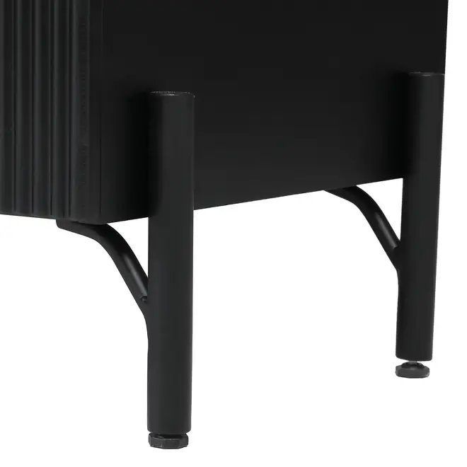 BUFFET 3 PORTAS 1,65 M X 40 CM RIBS - PRETO/PRETO - Foto 11
