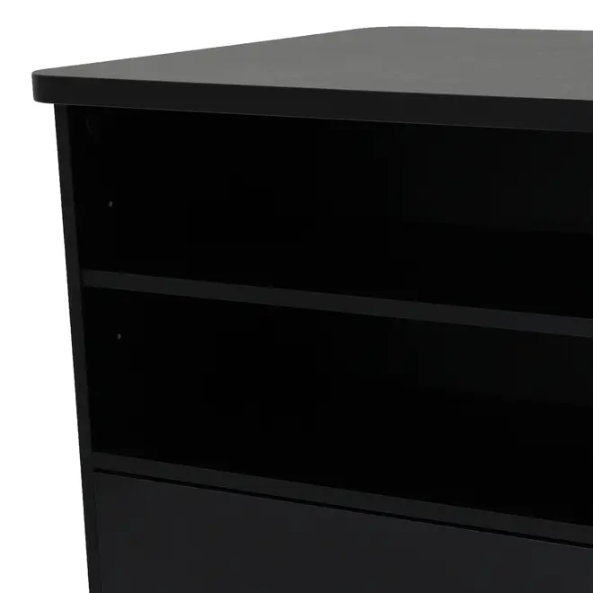 BALCÃO DE COZINHA COM 2 PORTAS DE CORRER 1,20 M X 60 CM LIN - PRETO/NOZES - Foto 11
