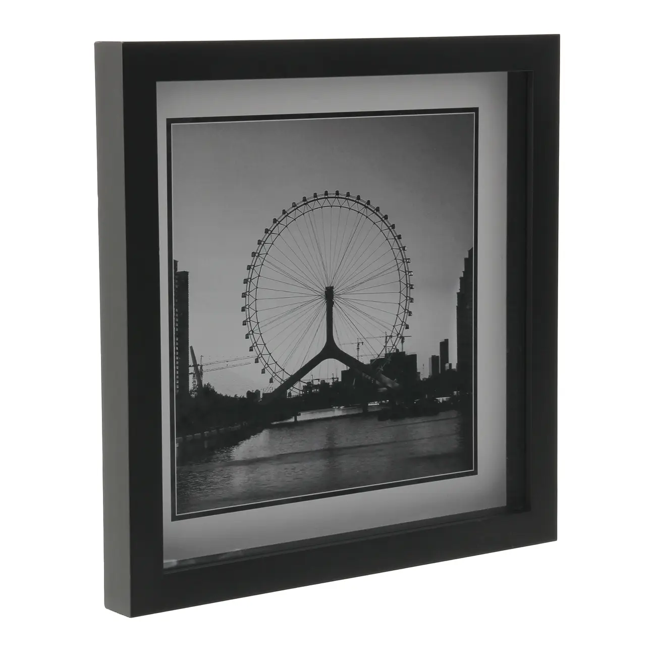 QUADRO 30 CM X 30 CM LONDON EYE - PRETO/BRANCO - Foto 2