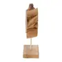 ADORNO MESA 16 CM CAFEZAL - KAFE MADEIRA/BRANCO - Foto 3