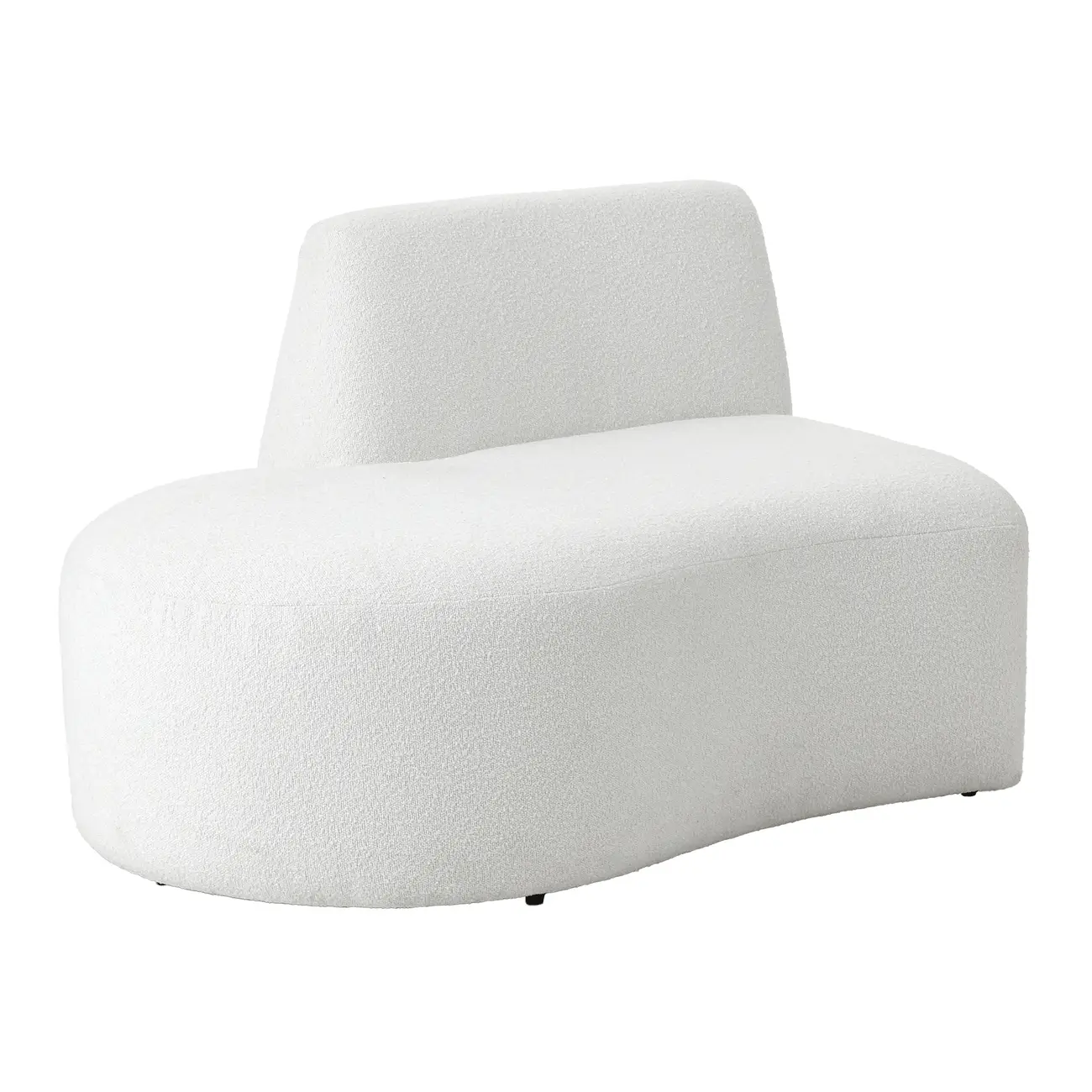 SOFÁ 4 LUGARES ESTENDIDO DIREITO ÔNDULO - BOUCLÉ BRANCO - Foto 4