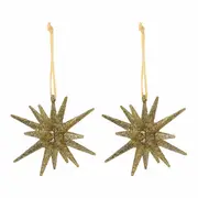 PINGENTE ESTRELA 11 CM FINE FESTIVITY C/2 - OURO - Foto 1